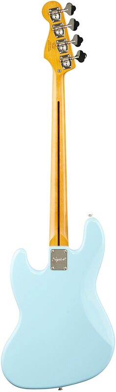 Squier Classic Vibe '60s Jazz Electric Bass, with Laurel Fingerboard, Daphne Blue, Full Straight Back