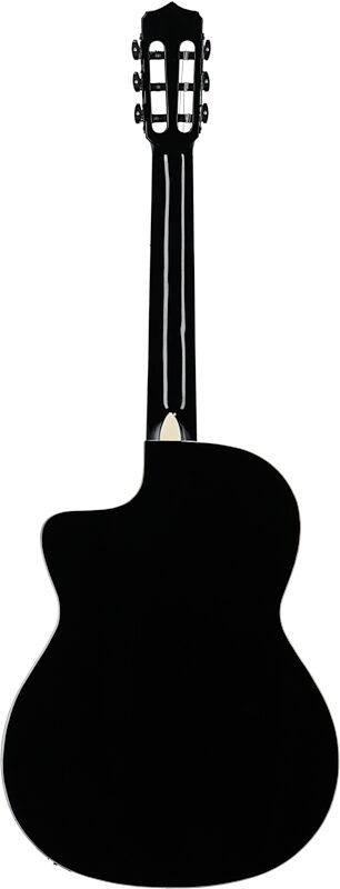 Cordoba Fusion 5 Nylon String Guitar, Black, Full Straight Back