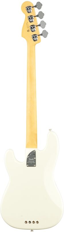 Fender American Pro II Precision Electric Bass, Maple Fingerboard (with Case), Olympic White, Full Straight Back