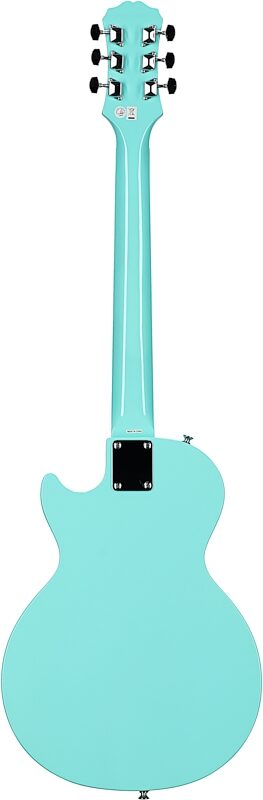 Epiphone Les Paul Melody Maker E1 Electric Guitar, Turquoise, Scratch and Dent, Full Straight Back