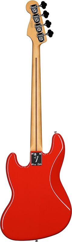 Fender Player II Jazz Electric Bass, with Maple Fingerboard, Coral Red, Full Straight Back