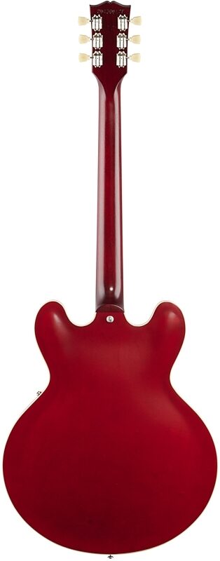 Gibson ES-335 Dot Satin Electric Guitar (with Case), Cherry, Full Straight Back