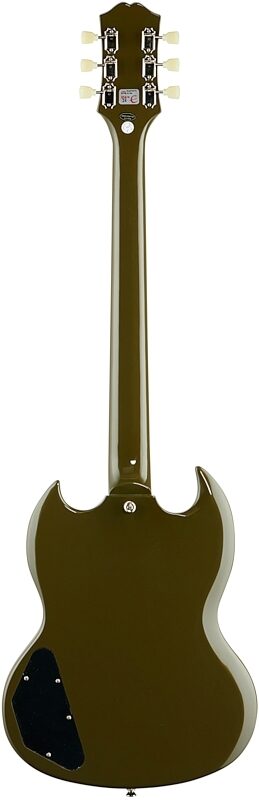 Epiphone Exclusive SG Standard '61 Maestro Vibrola Electric Guitar, Olive Drab Green, Full Straight Back