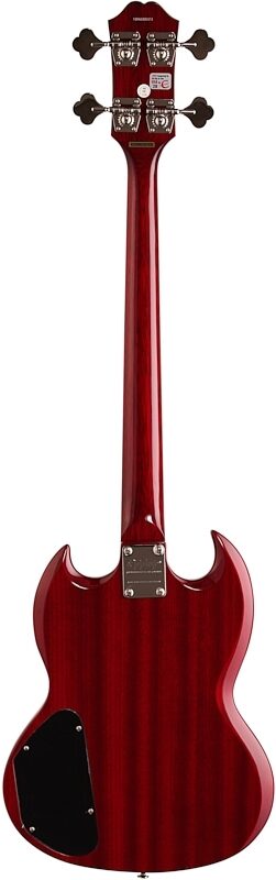 Epiphone SG Electric Bass, Cherry, Full Straight Back