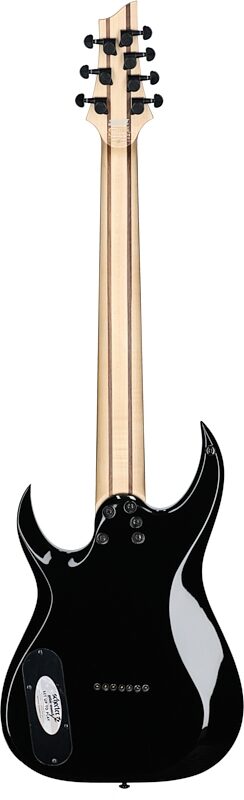Schecter Sunset-7 Triad Electric Guitar, 7-String, Gloss Black, Full Straight Back