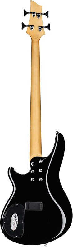 Schecter C-4 Plus Bass Guitar, See Through Cherry Burst, Full Straight Back