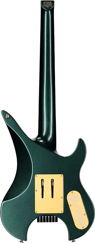 Schecter Synyster Gates 7 Headless Left-Handed Electric Guitar, Oak Green, Full Straight Back