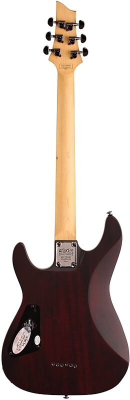Schecter Omen 6 Electric Guitar, Walnut Stain, Full Straight Back