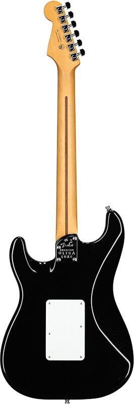 Fender American Ultra Luxe Stratocaster FR HSS Electric Guitar (with Case), Mystic Black, USED, Blemished, Full Straight Back