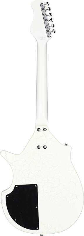 Danelectro Electric Sitar, White Crackle, Full Straight Back