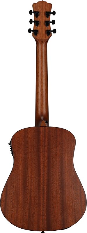 Luna Safari Tribal Travel Acoustic-Electric Guitar, Left-Handed (with Gig Bag), New, Full Straight Back