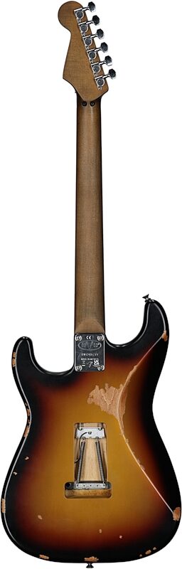 EVH Eddie Van Halen Frankenstein Relic Series Electric Guitar (with Gig Bag), Vintage Sunburst, Full Straight Back