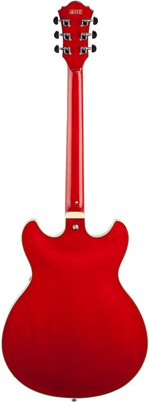 Ibanez AS73 Artcore Semi-Hollow Electric Guitar, Transparent Cherry, Full Straight Back