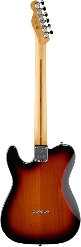 Fender Player Plus Nashville Telecaster Electric Guitar, Maple Fingerboard (with Gig Bag), 3-Color Sunburst, Full Straight Back