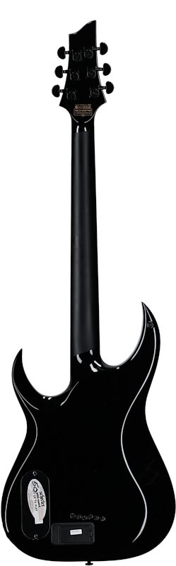 Schecter Sunset 6 Red Dawn Electric Guitar, Gloss Black, Full Straight Back