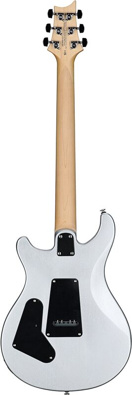 PRS Paul Reed Smith SE CE24 Standard Satin Electric Guitar (with Gig Bag), Metallic Silver, Full Straight Back