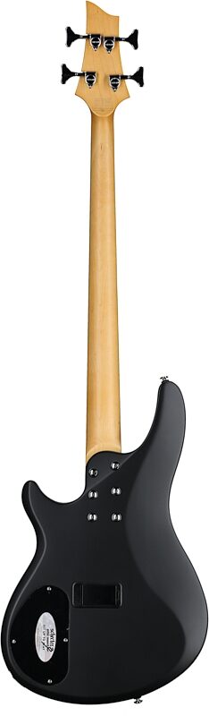 Schecter C-4 Deluxe Bass Guitar, Satin Black, Full Straight Back