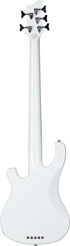 Schecter Stargazer 5 Electric Bass, Gloss White, Full Straight Back