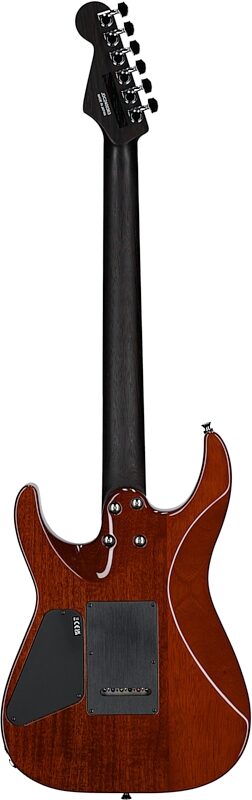 Charvel MJ DK24 HSH 2PT W Mahogany Electric Guitar (with Gig Bag), Flame Maple Antique Burst, Full Straight Back