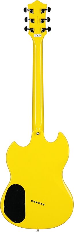 Guild Polara Electric Guitar, Voltage Yellow, Full Straight Back