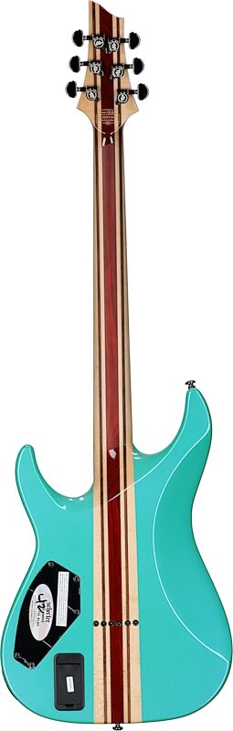 Schecter C1 SLS Custom Electric Guitar, Hollywood Glacier Metallic, Full Straight Back