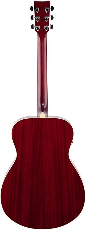 Yamaha FS-TA Concert TransAcoustic Acoustic-Electric Guitar, Ruby Red, Full Straight Back