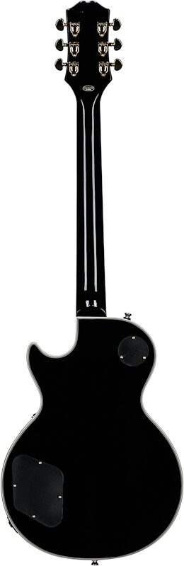 Epiphone Inspired by Gibson Les Paul Custom Electric Guitar, Ebony, Full Straight Back