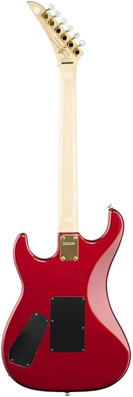 Kramer Jersey Star Electric Guitar, with Gold Floyd Rose, Candy Apple Red, Full Straight Back