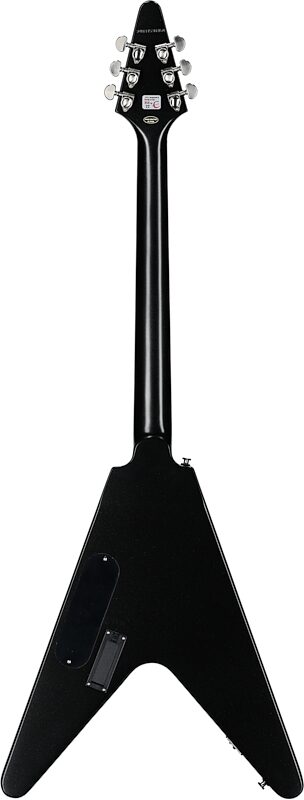 Epiphone Flying V Prophecy Electric Guitar, Jet Black Metallic, Full Straight Back