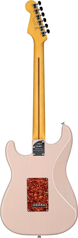 Fender Limited Edition American Professional II Stratocaster Thinline Electric Guitar (with Case), Transparent Shell Pink, Full Straight Back