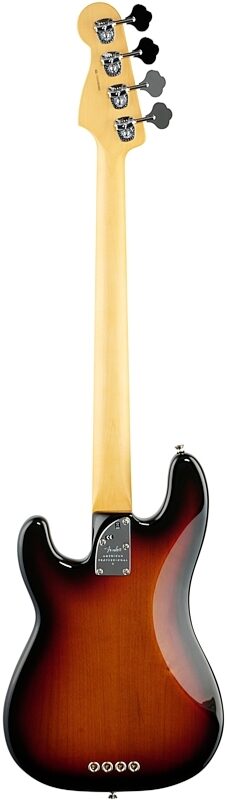 Fender American Pro II Precision Electric Bass, Maple Fingerboard (with Case), 3-Color Sunburst, Full Straight Back