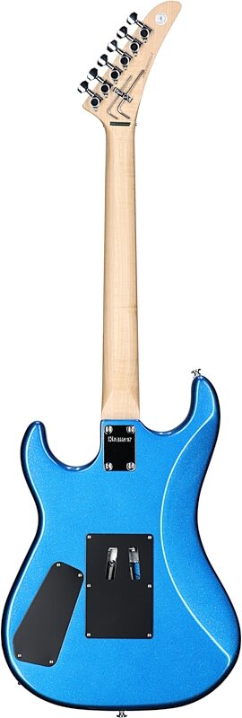 Kramer Baretta Custom Graphics Electric Guitar (with EVH D-Tuna and Gig Bag), White Lotus, Custom Graphics, Full Straight Back