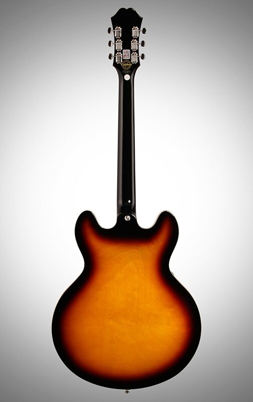 Epiphone Limited Edition Casino Electric Guitar, Left-Handed, Vintage Sunburst, Full Straight Back