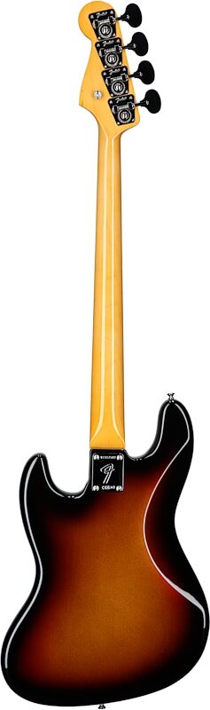 Fender American Vintage II 1966 Jazz Electric Bass, Rosewood Fingerboard (with Case), 3-Color Sunburst, Full Straight Back