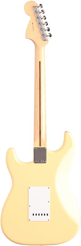 Fender Yngwie Malmsteen Stratocaster Electric Guitar (Maple with Case), Vintage White, Full Straight Back