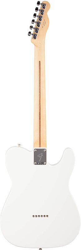 Fender Player Telecaster Pau Ferro Electric Guitar, Left-Handed, Polar White, Full Straight Back