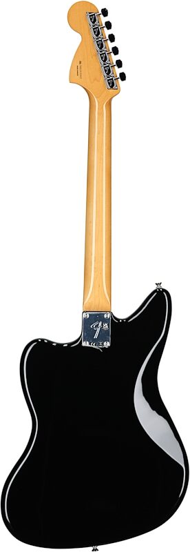 Fender Vintera II '70s Jaguar Electric Guitar, Maple Fingerboard (with Gig Bag), Black, Full Straight Back