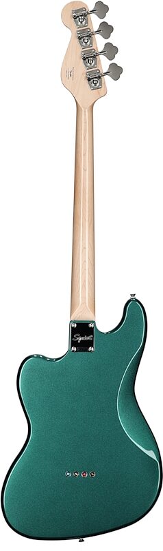 Squier Paranormal Rascal HH Bass Guitar, Sherwood Green, Full Straight Back