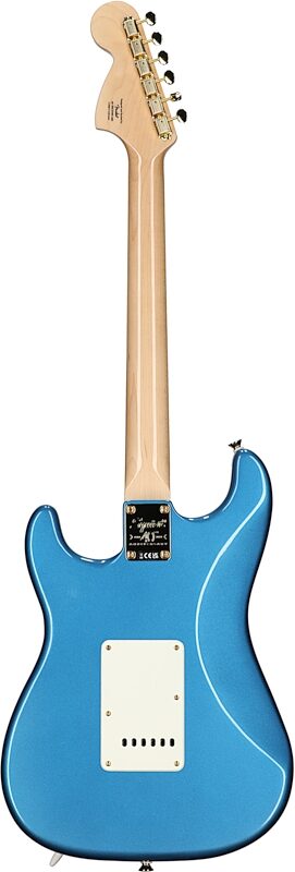 Squier 40th Anniversary Stratocaster Gold Edition Electric Guitar, with Laurel Fingerboard, Lake Placid Blue, Full Straight Back