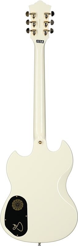 Guild S-100 Polara Kim Thayil Signature Electric Guitar, Vintage White, Full Straight Back