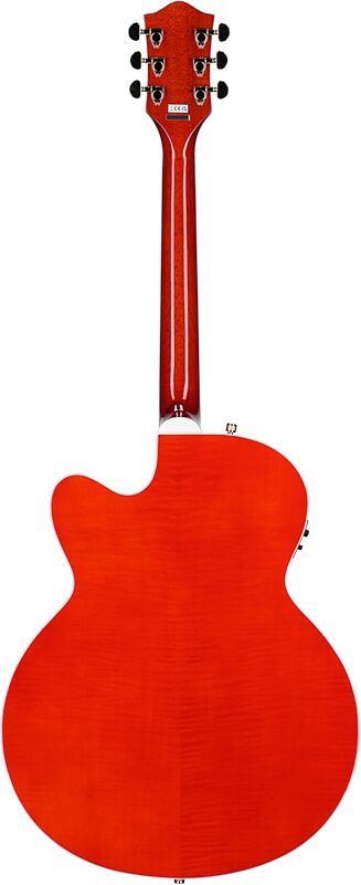 Gretsch G5022CE Rancher Jumbo Cutaway Acoustic-Electric Guitar, Orange, Full Straight Back