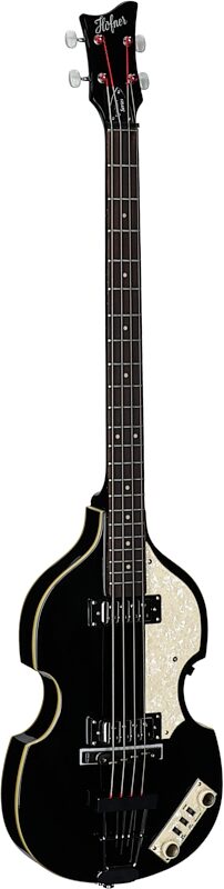 Hofner Ignition Violin Electric Bass, Black, Full Straight Back