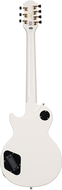 Epiphone Matt Heafy Les Paul Custom Origins Electric Guitar, 7-String (with Case), Bone White, Full Straight Back
