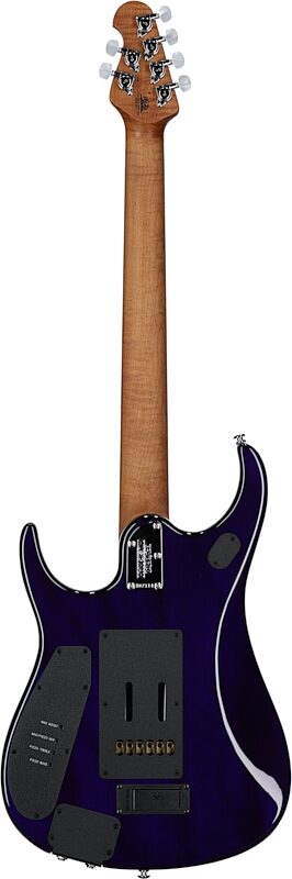 Ernie Ball Music Man John Petrucci JP15 Electric Guitar (with Case), Purple Nebula Flame, Full Straight Back