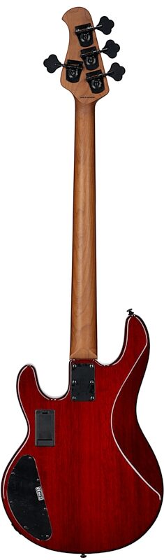 Sterling by Music Man Ray34 HHSM Electric Bass (with Gig Bag), Blood Orange Burst, Full Straight Back