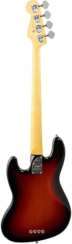 Fender American Pro II Jazz Electric Bass, Maple Fingerboard (with Case), 3-Color Sunburst, USED, Blemished, Full Straight Back
