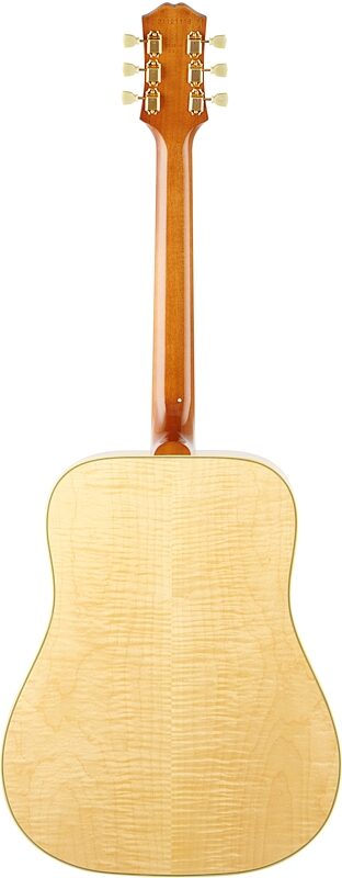 Epiphone USA Frontier Acoustic-Electric Guitar (with Case), Antique Natural, Full Straight Back