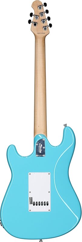 Sterling Intro Series Cutlass HSS Electric Guitar, Electric Blue, Full Straight Back