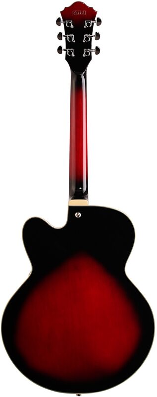 Ibanez AF75 Artcore Hollowbody Electric Guitar, Transparent Red, Full Straight Back