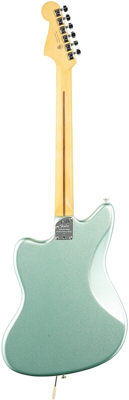 Fender American Pro II Jazzmaster Electric Guitar, Maple Fingerboard (with Case), Mystic Surf Green, Full Straight Back